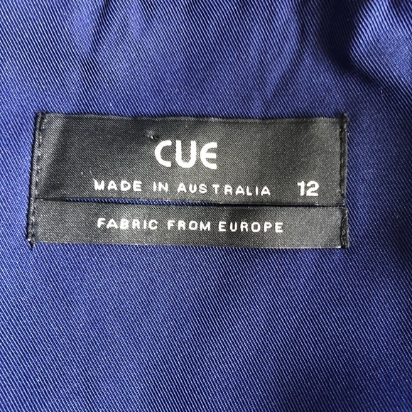 🌿 CUE 🌿 women’s navy blue sleeveless fit and flare dress size 12 - Picture 6 of 8